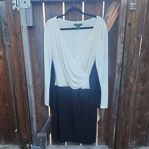 New Lauren Ralph Lauren Color Block Dress, NWT, Sz. 18
